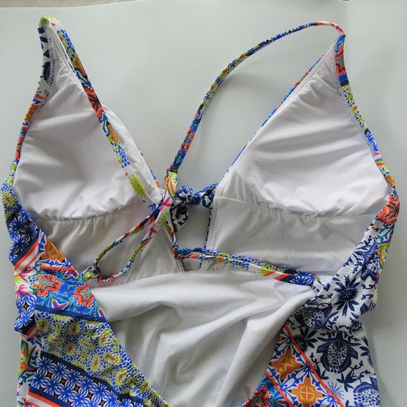 Nanette Lepore One Piece Patchwork Swimsuit NWT - Picture 4 of 4